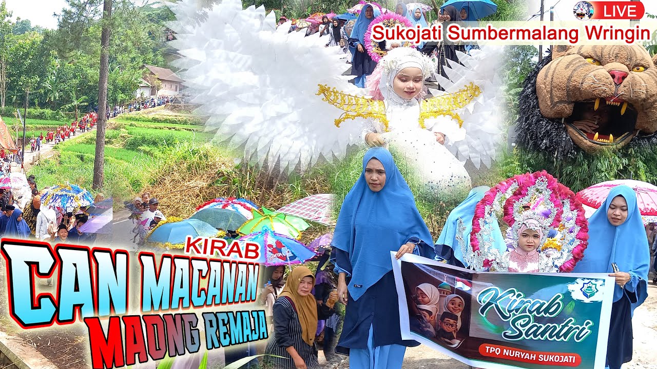 KIRAB CAN MACANAN MAONG REMAJA DI SUKOJATI SUMBER MALANG WRINGIN ARAK-ARAK