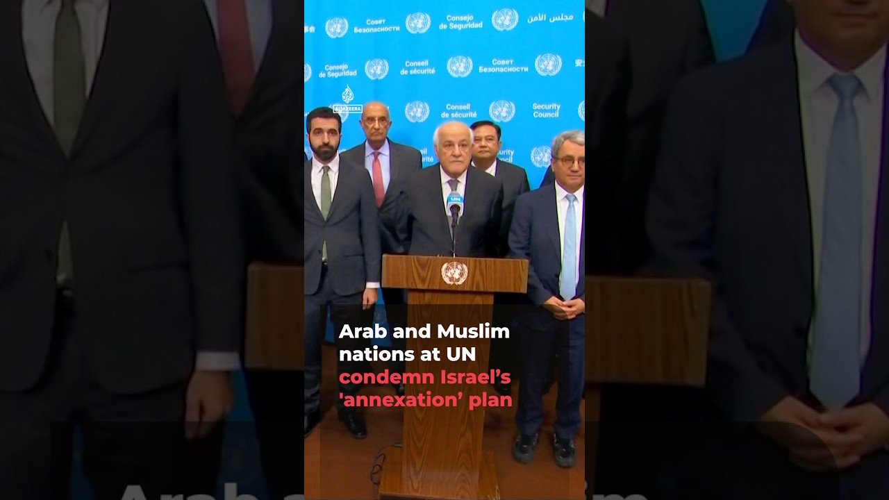 Arab and Muslim nations at UN condemn Israel&rsquo;s 'annexation&rsquo; plan | AJ#shorts