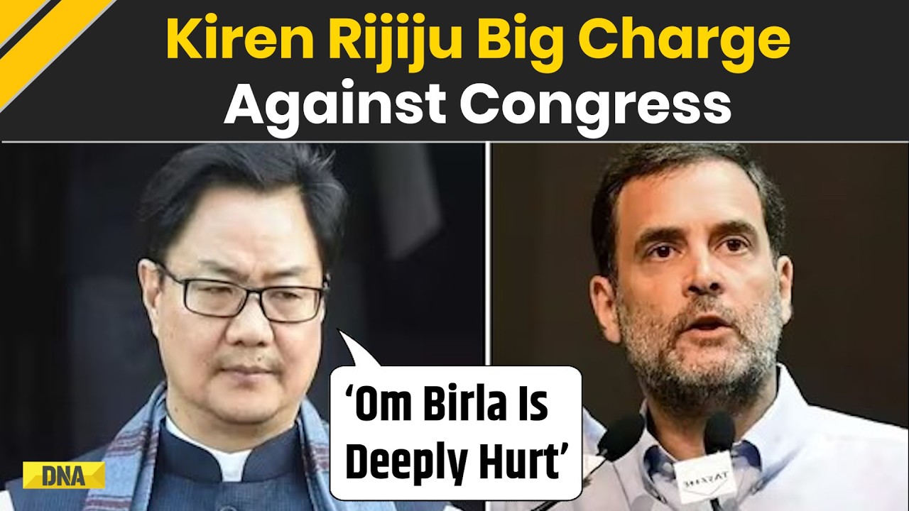 Kiren Rijiju Vs Rahul Gandhi: RaGa Levels Big Charge Against Congress For Storming Speaker’s Chamber