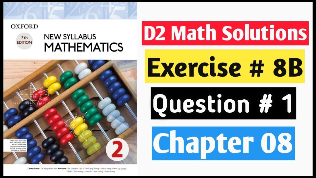 Exercise 8b Question no 1 Oxford Math's New Syllabus D2 || Book 2 Mathematics Oxford New Syllabus