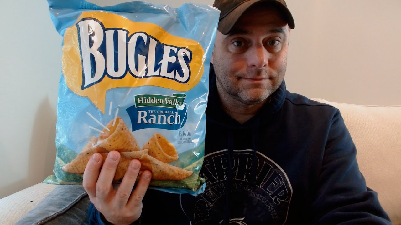 ASMR Eating Hidden Valley Ranch Bugles and Rambling