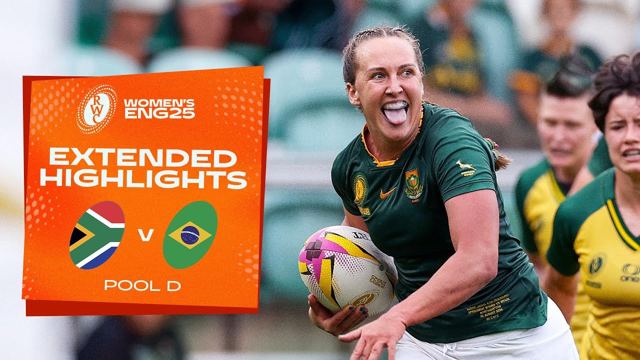 Springboks Women's Perfect TEN! | South Africa v Brazil | Rugby World Cup 2025 | Extended Highlights