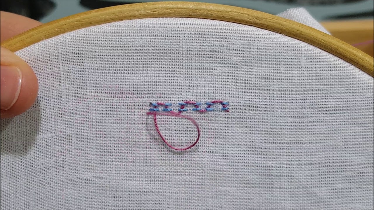 Punto filza doppio e varianti - Tutorial ricamo a mano     Double running stitch and variants