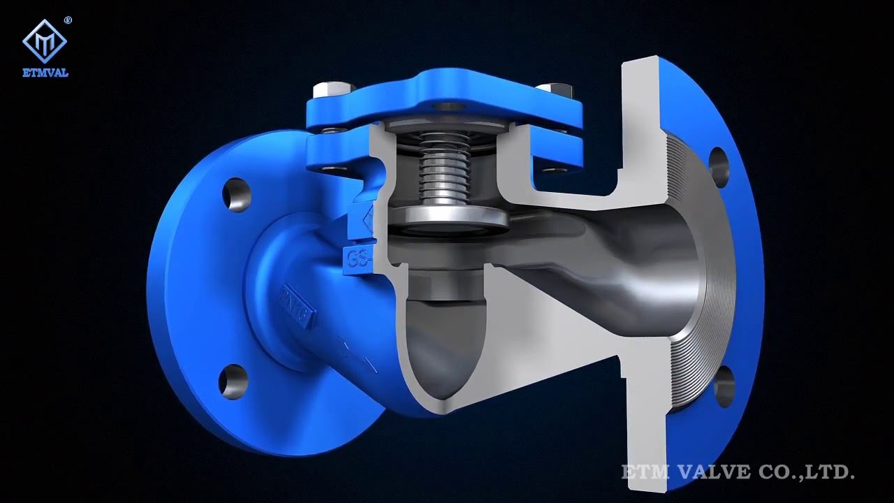 ETM Armaturen DIN & EN Standard Lift Check Valve With Spring loaded;