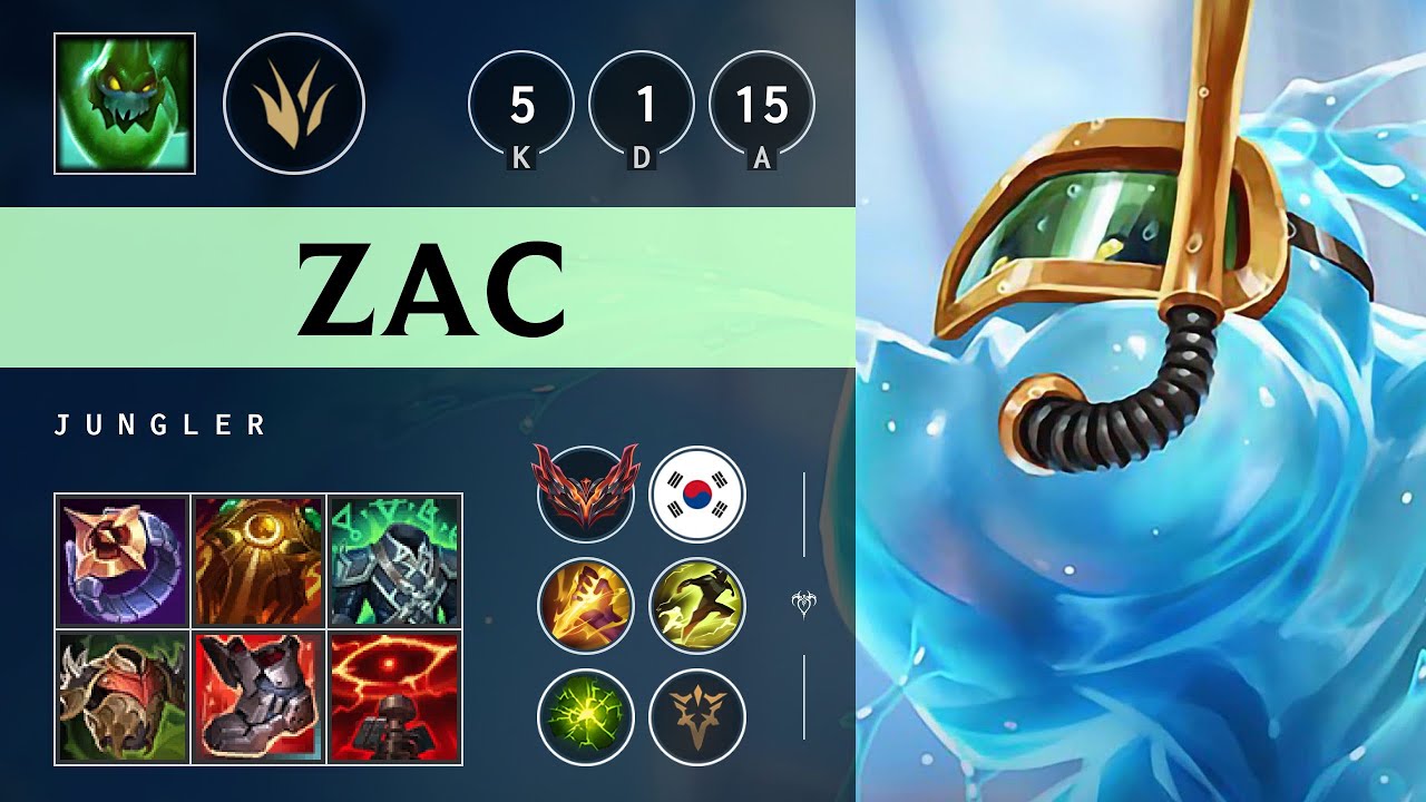 Zac Jungle vs Wukong - KR Grandmaster Patch 25.15