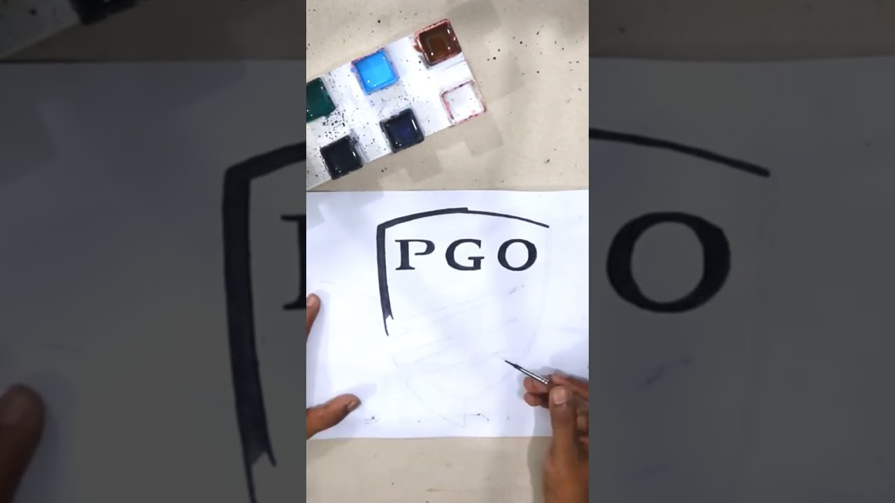 How to draw the PGO logo #PGO #Shorts