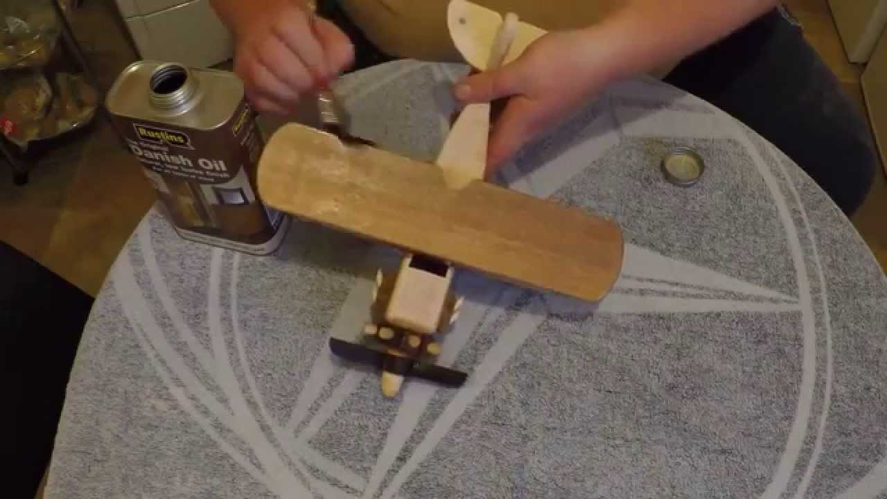 making a wooden toy biplane