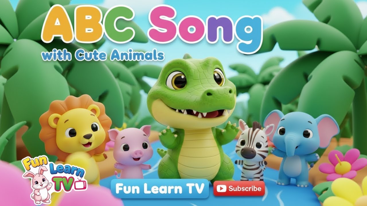 🎵ABC song with cute animals baby song🎵|| Best kids nursey rhymes
