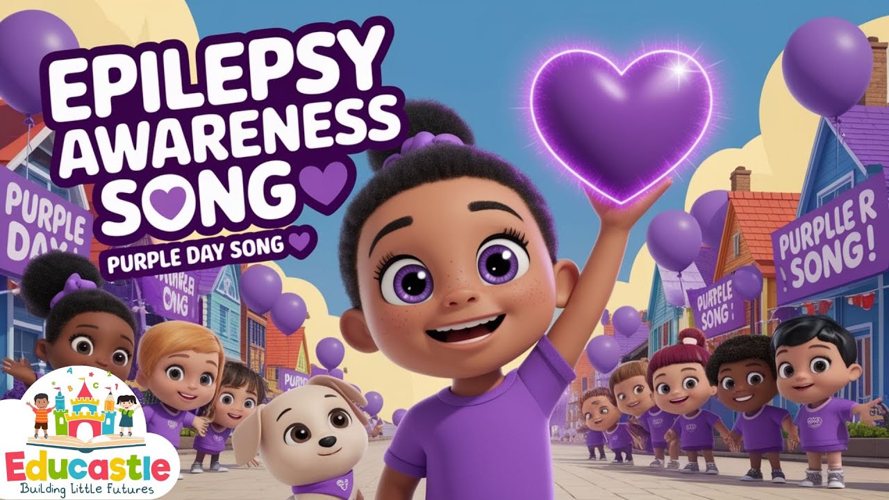 Epilepsy Awareness for Kids! Purple Day Song | Epilepsy For Kids | Epilepsy Kids Song | Educastle 💜