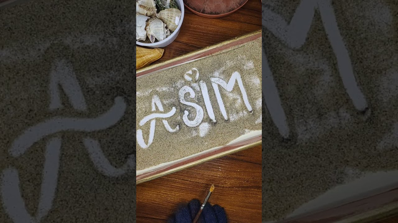 Cluster of Stars- Name Art 💫 is live! #sandart #nameart Live Name Writing #art