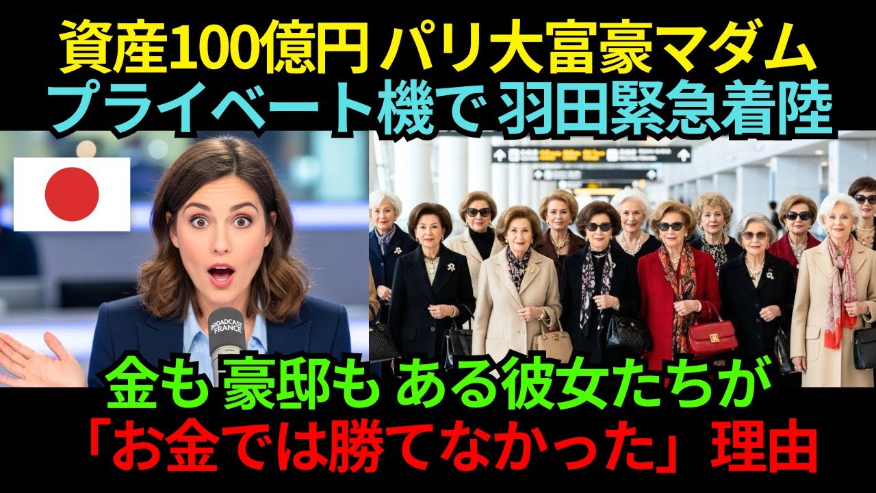 パリの超富裕層マダム16人、贅沢旅行の途中で羽田に緊急着陸――日本での3日間で人生観が崩れ落ちた衝撃の理由【海外の反応】