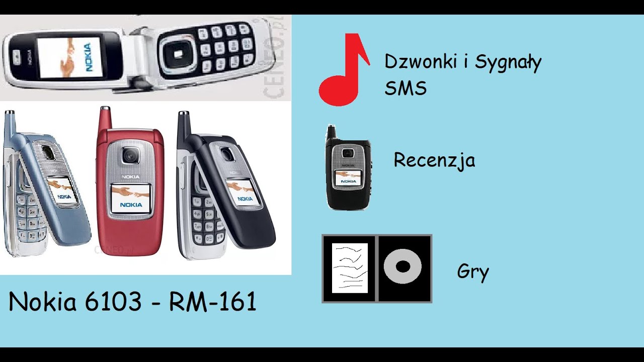 Nokia 6103 (RM-161) - Dzwonki, Recenzja, Gry