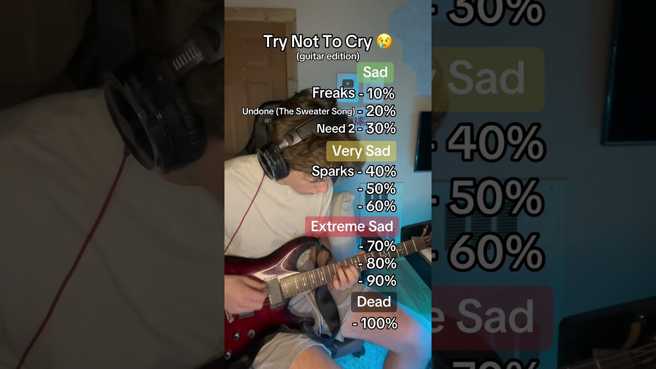 Try Not To Cry 😢 (guitar edition) #guitar #sad #sadmusic
