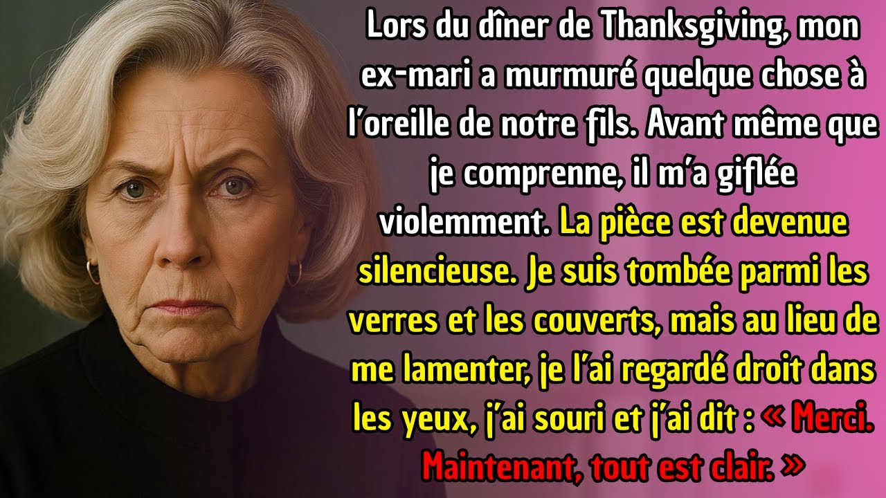 À Thanksgiving, mon fils m'a giflé, mais mon air serein l'a aussitôt désarmé.