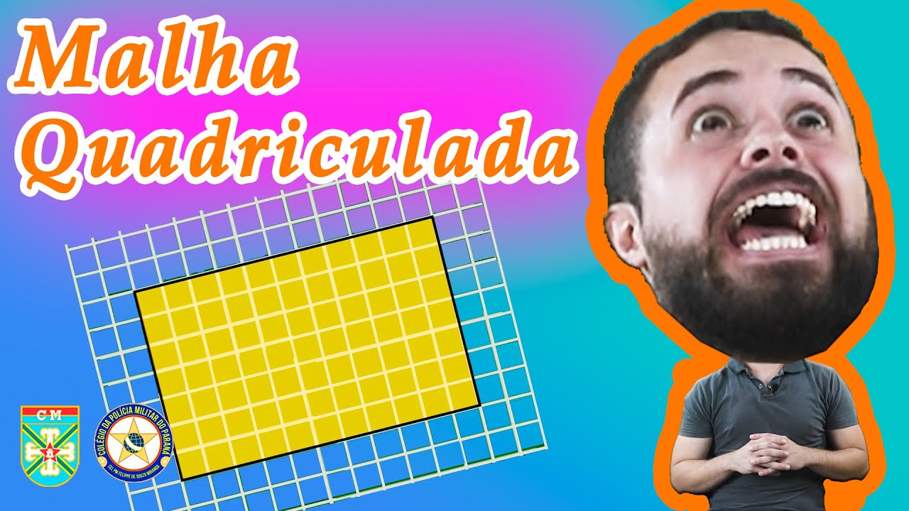 Como Calcular Área e Perímetro de Retângulos na Malha Quadriculada - Colégios Militares Nível 6° ano