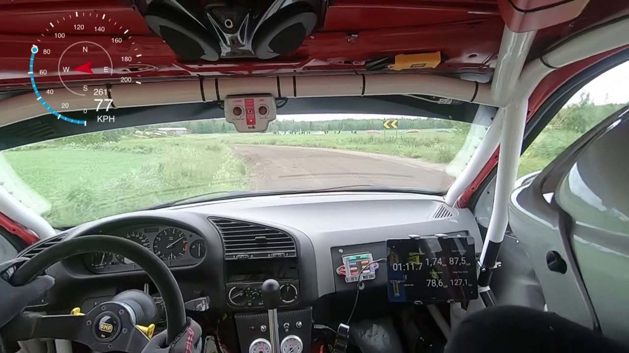 Pohjanmaa ralli 2019 Ek5 suistuminen Bmw 325