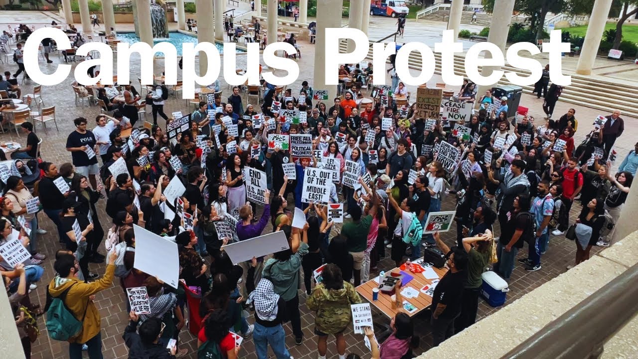 Students at UTSA Walk Out Demanding a Ceasefire in Gaza