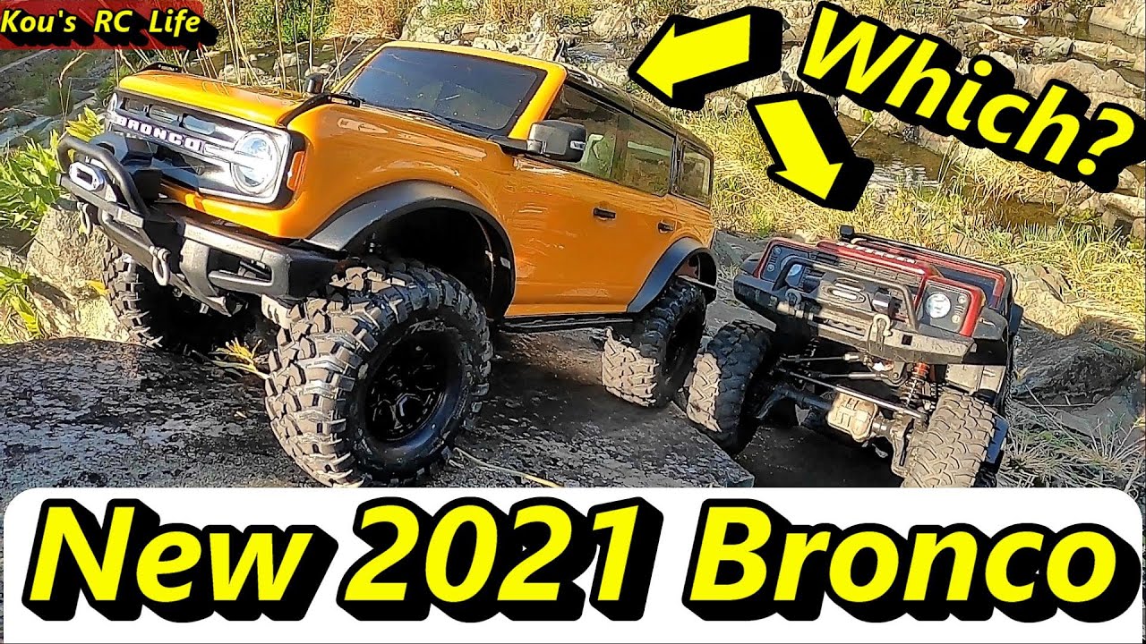 TRX4 Traxxas 2021 Ford Bronco and DEFENDER Steep slope test and comparison of two bodies