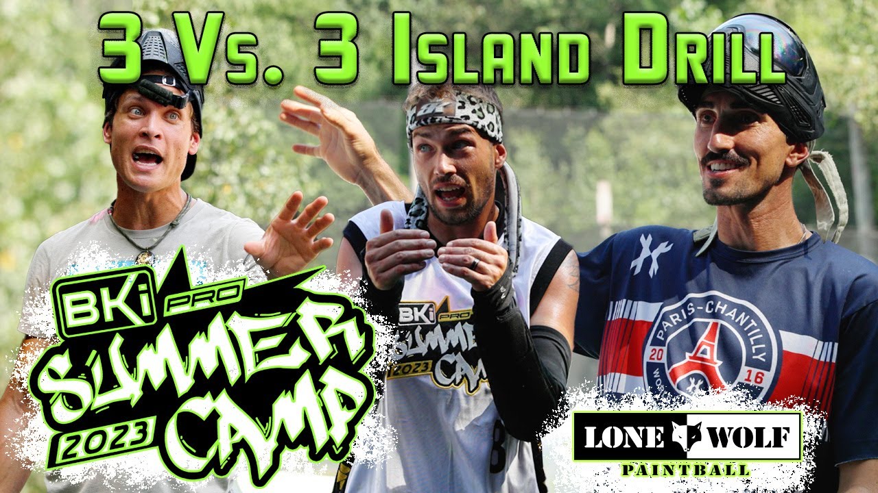 3 vs 3 Island Paintball Drill w/ Tyler Harmon, Nick Leival & Kyle Barry | Lone Wolf Paintball