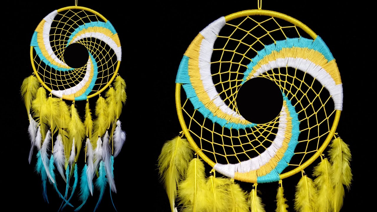 WOW !!! Beautiful Macrame Art Dreamcatcher || How to Make Wall Hanging || Nylon Thread Dream Catcher