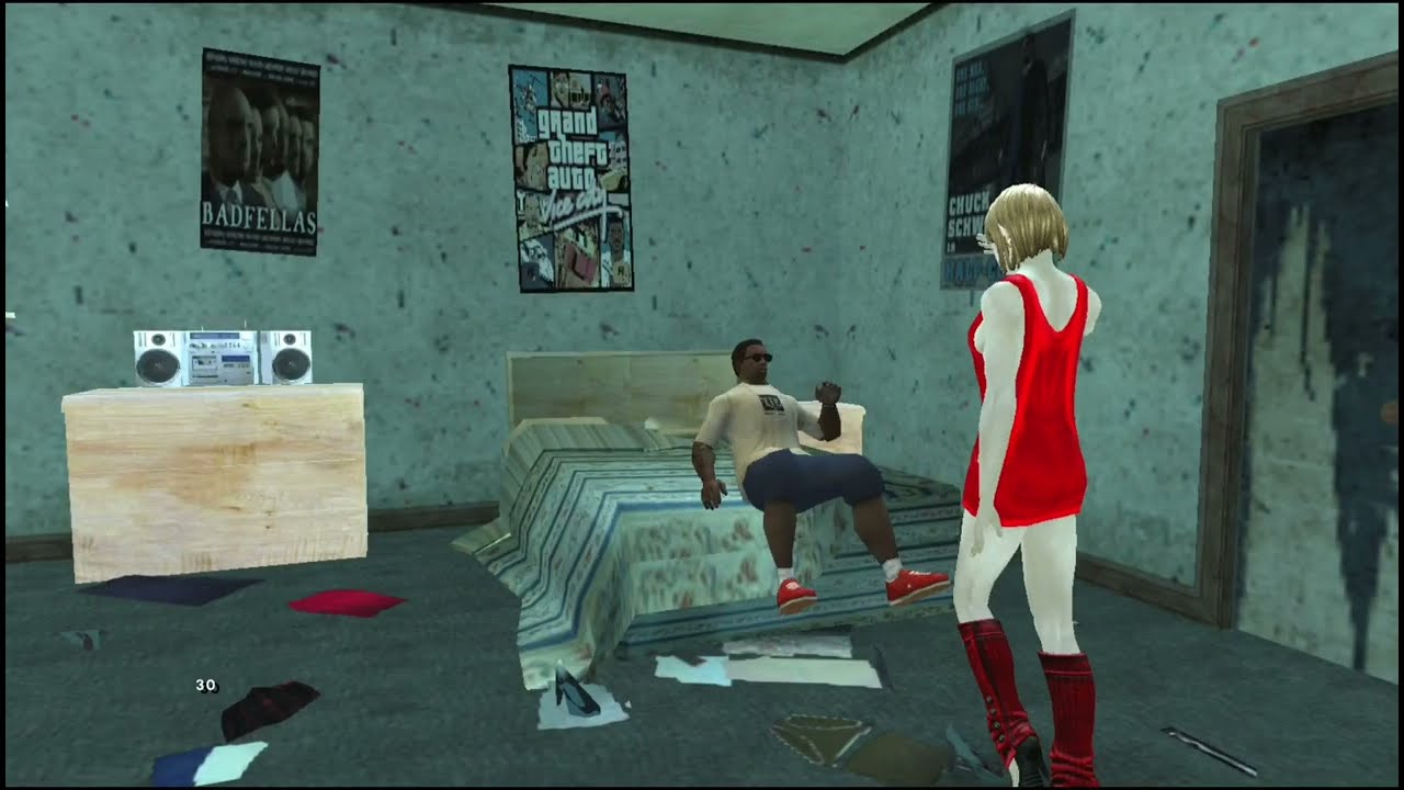 Hot coffee com Hermione de Harry Potter no gta sa.