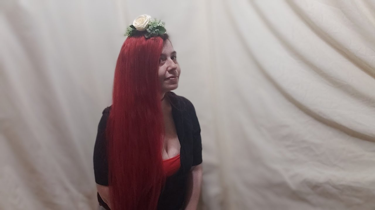 ASMR Hair Brushing NEW Hairstyles Long Red Hair NO TALKING