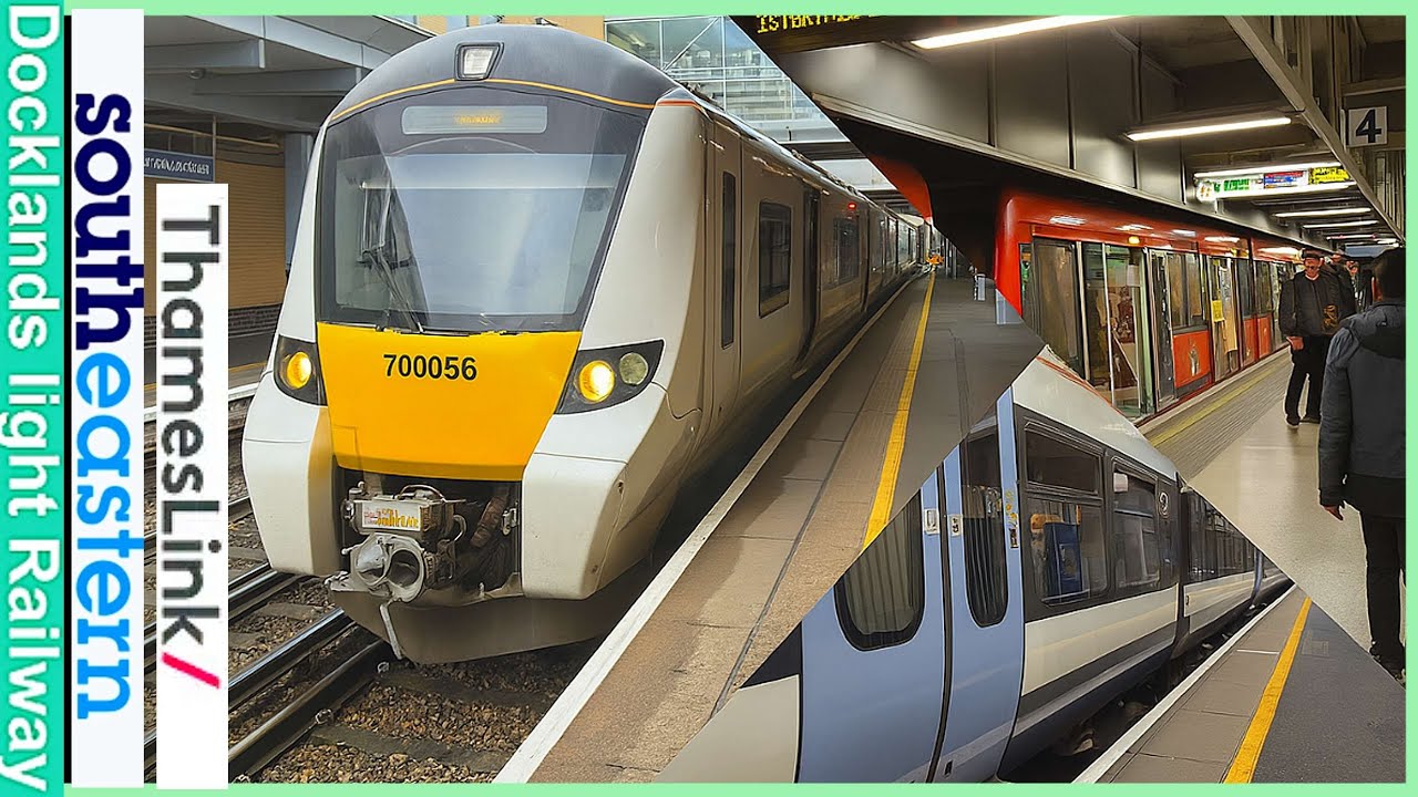 DLR, ThamesLink & Southeastern Trains Journeys - London City Airport to New Eltham via Dartford 