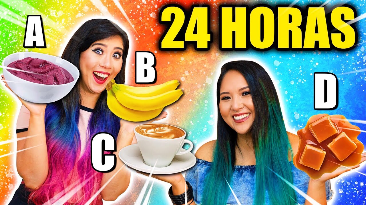 24 HORAS SÓ COMENDO COMIDAS EM ORDEM ALFABÉTICA! | Blog das irmãs