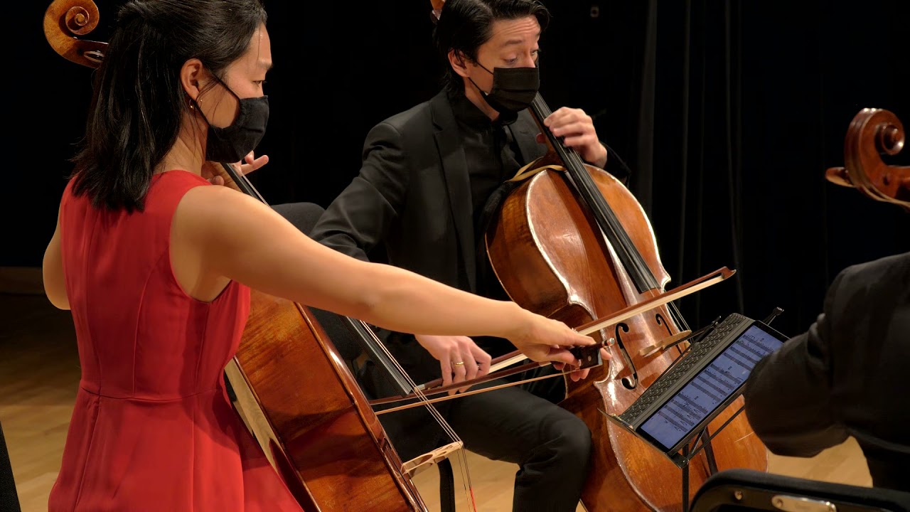 JS Bach: Sarabande from the 6th Cello Suite, BWV 1012. Colorado Cello Quartet