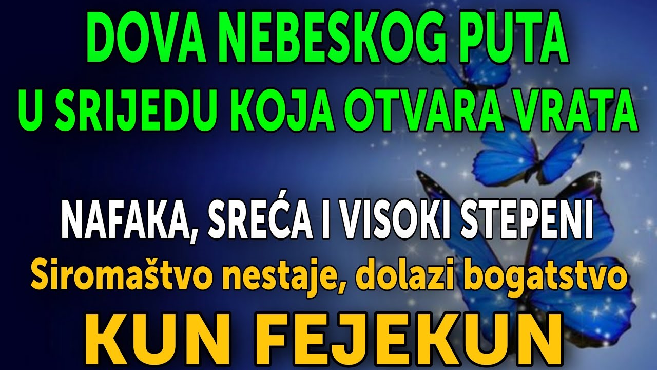 NAJMOĆNIJA DOVA SRIJEDOM!Otvara vrata nafake, sreće i bogatstva — KUN FEJEKUN! ✨