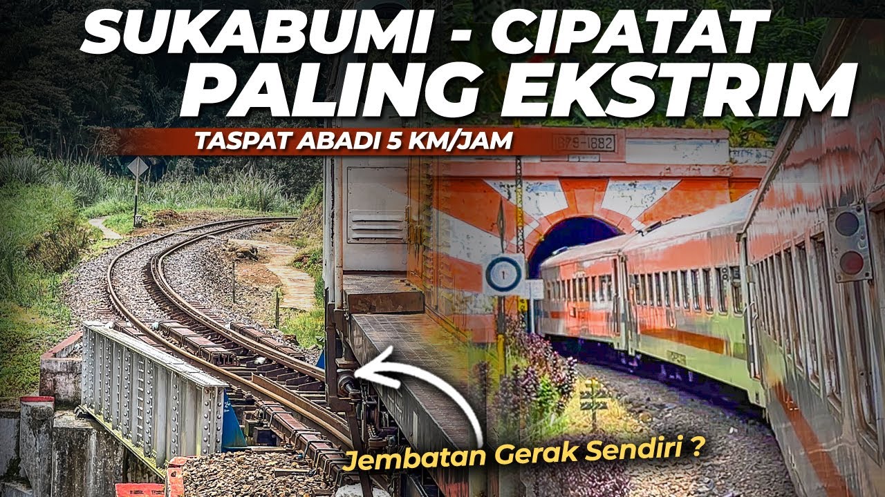 JALUR KERETA PALING EKSTRIM ‼️ TASPAT ABADI & TEROWONGAN TERTUA Trip KA Siliwangi Sukabumi - Bandung