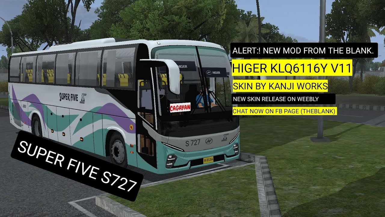 (BUSSID PHILIPPINES) HIGER KLQ6116Y V11 AS SUPER FIVE S727