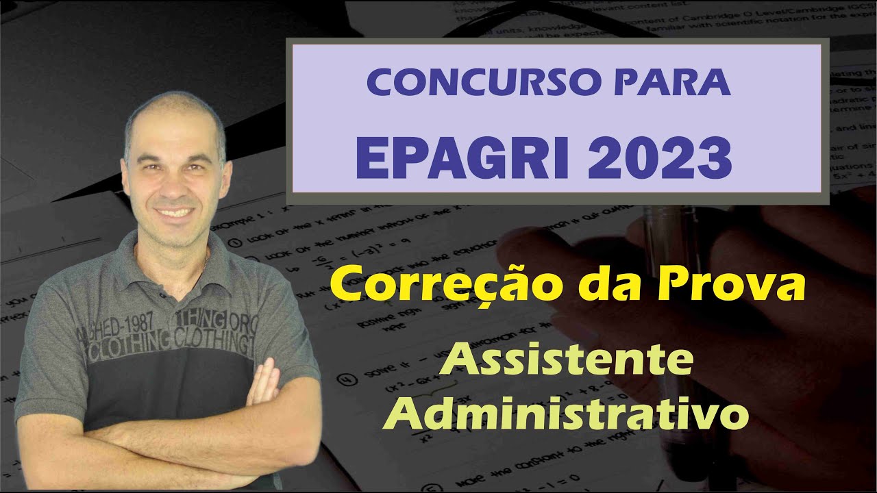 Epagri 2023 - FEPESE - Correção da Prova (parte I) - Assistente Administrativo