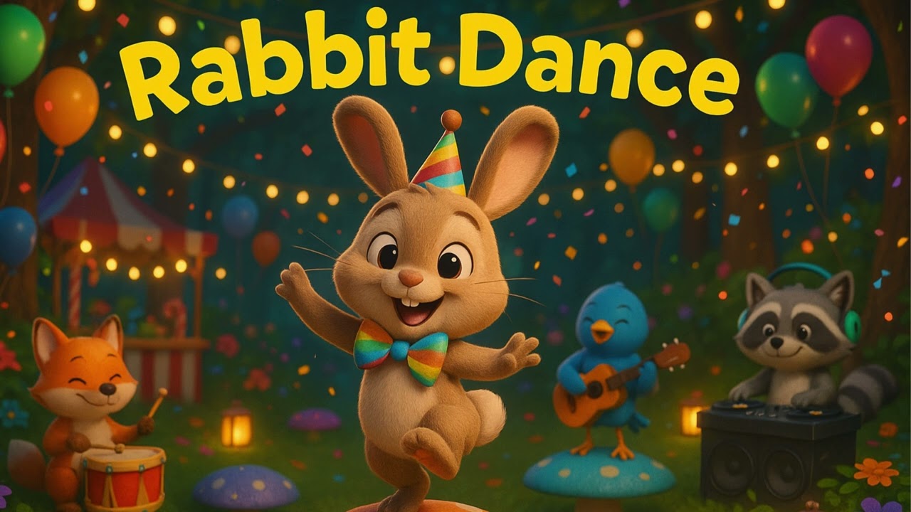 Rabbit Dance Song for Kids | Fun Bunny Hop Dance | Preschool Song 2025
