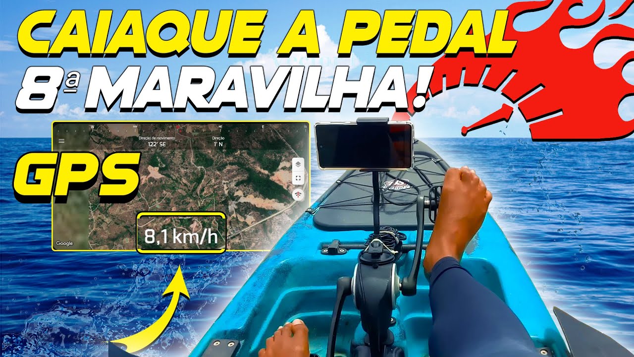 TESTE DE VELOCIDADE DO CAIAQUE COM PEDAL NO GPS! (INÉDITO)