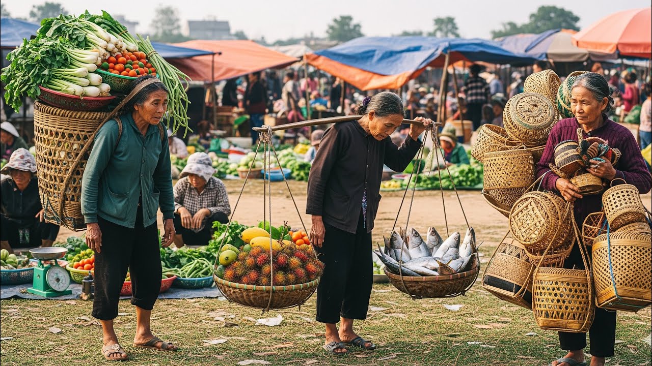 Exploring a Remote Vietnam Countryside Market: Hidden Traditions of Local Farmers