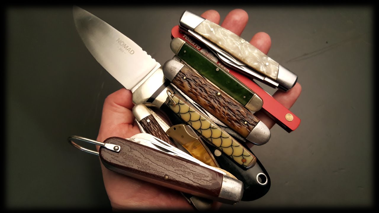 Handful of Vintage Pocket Knives No. 4 + a Kai Nomad Fixed Blade :]