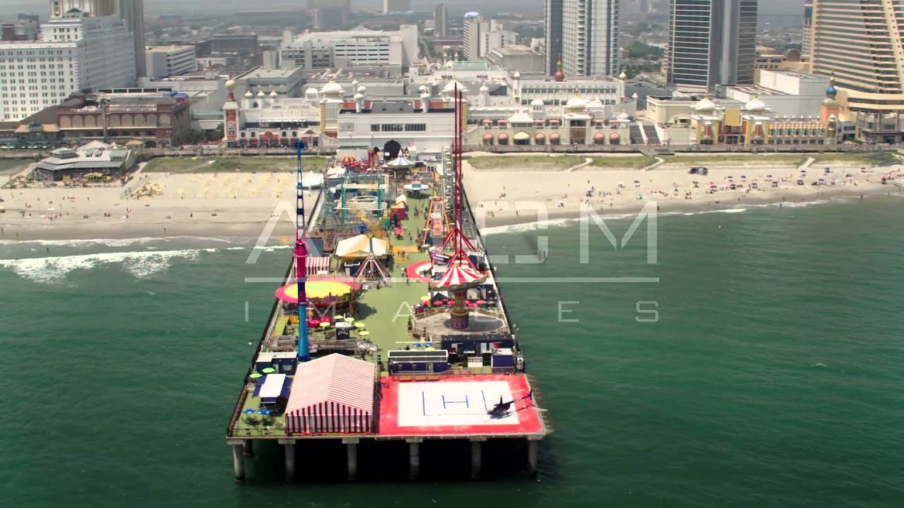 Steel Pier, Atlantic City Aerial Stock Footage Videos | AX71_173