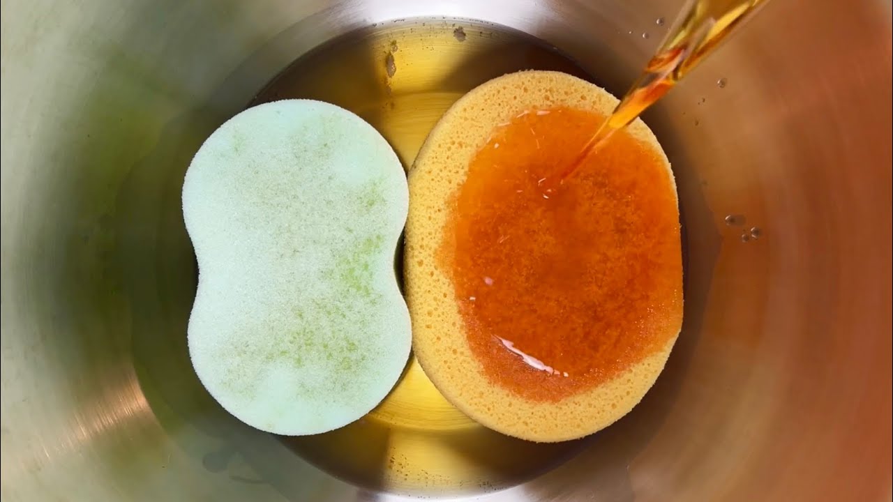 Pure 80% Pine Oil & Pelican 80% Pine Oil 🌲ASMR SPONGE SQUEEZE 🤗🧽