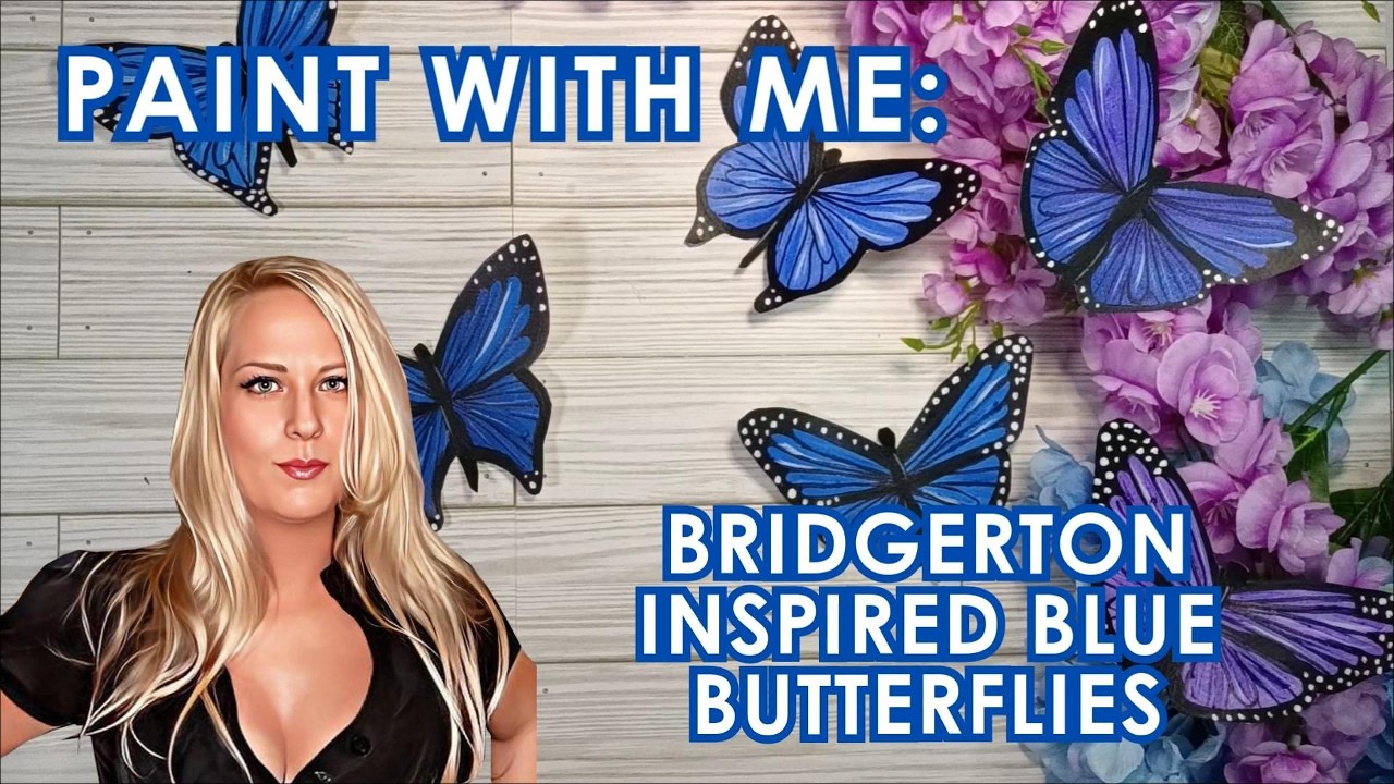 Bridgerton Inspired Blue Butterflies 🦋Easy DIY Paper Craft