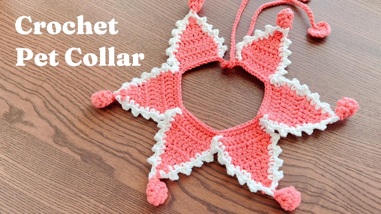 Crochet Pet Collar | Cat Collar | Dog Collar |Tutorial