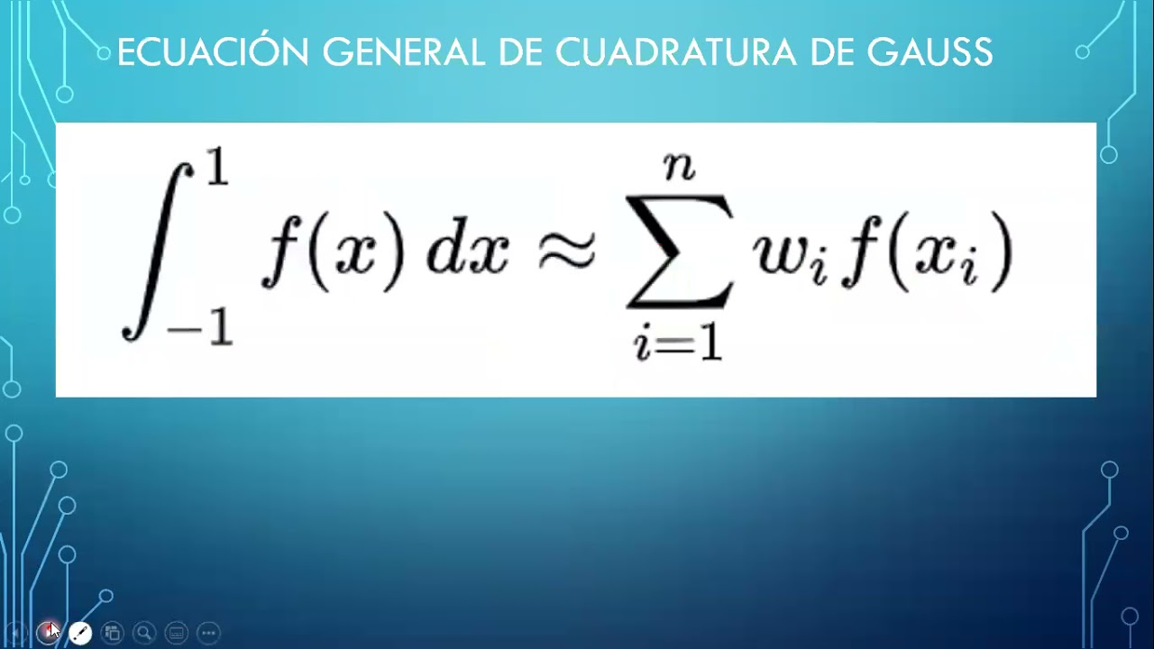 Cuadratura de Gauss parte 1