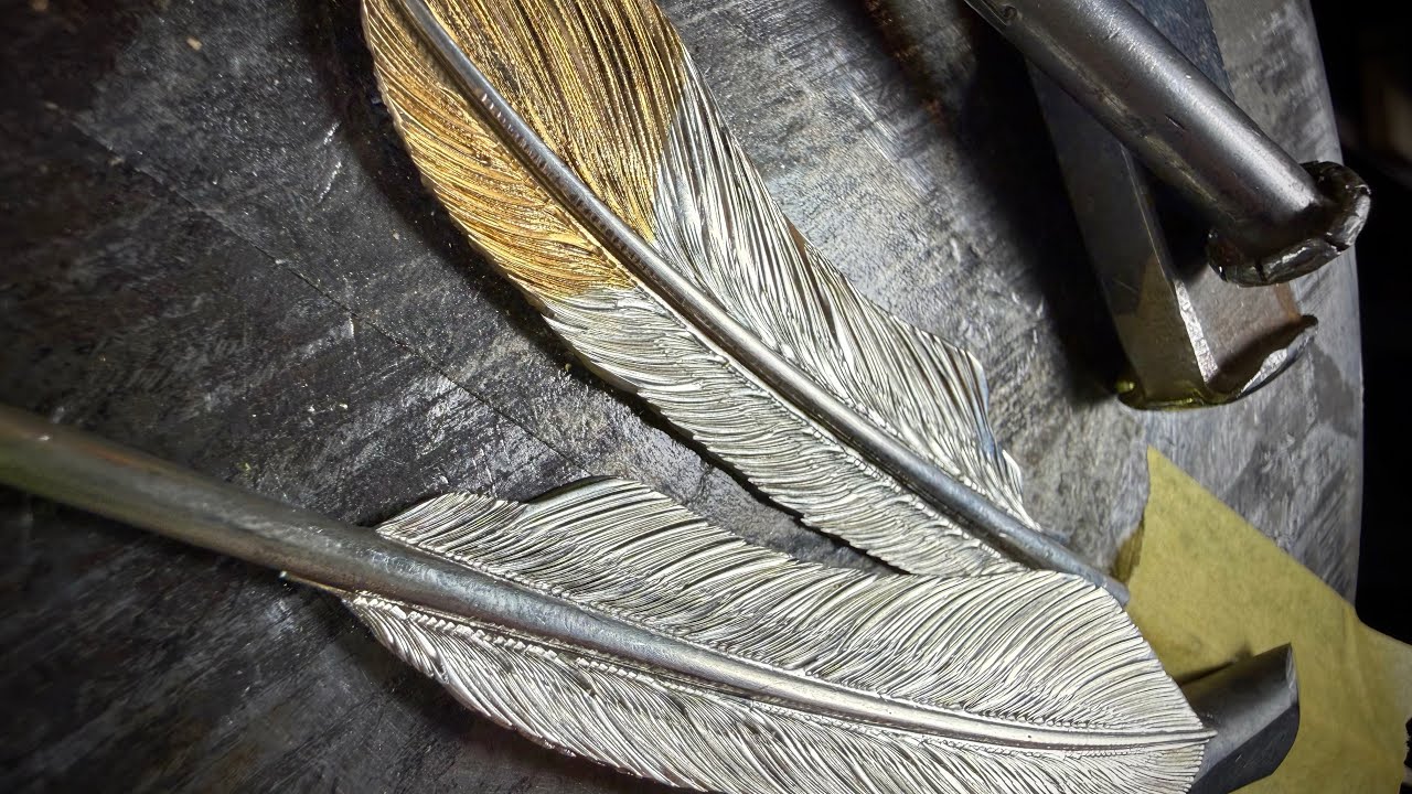 「Feather making process」