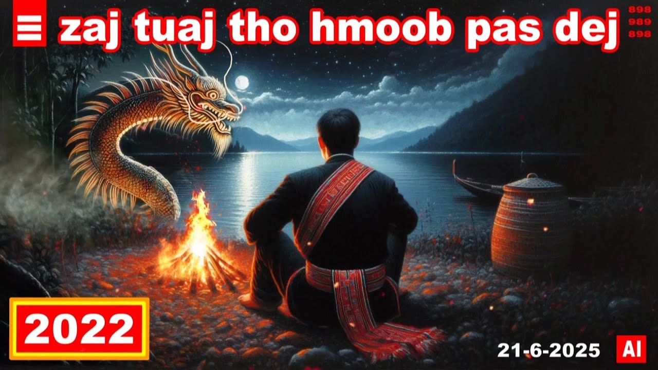 dab hais hmoob - 2022 - 21-6-2025 zaj tuaj tho hmoob pas dej, พญานาคมาเอง, Naga King came himself.