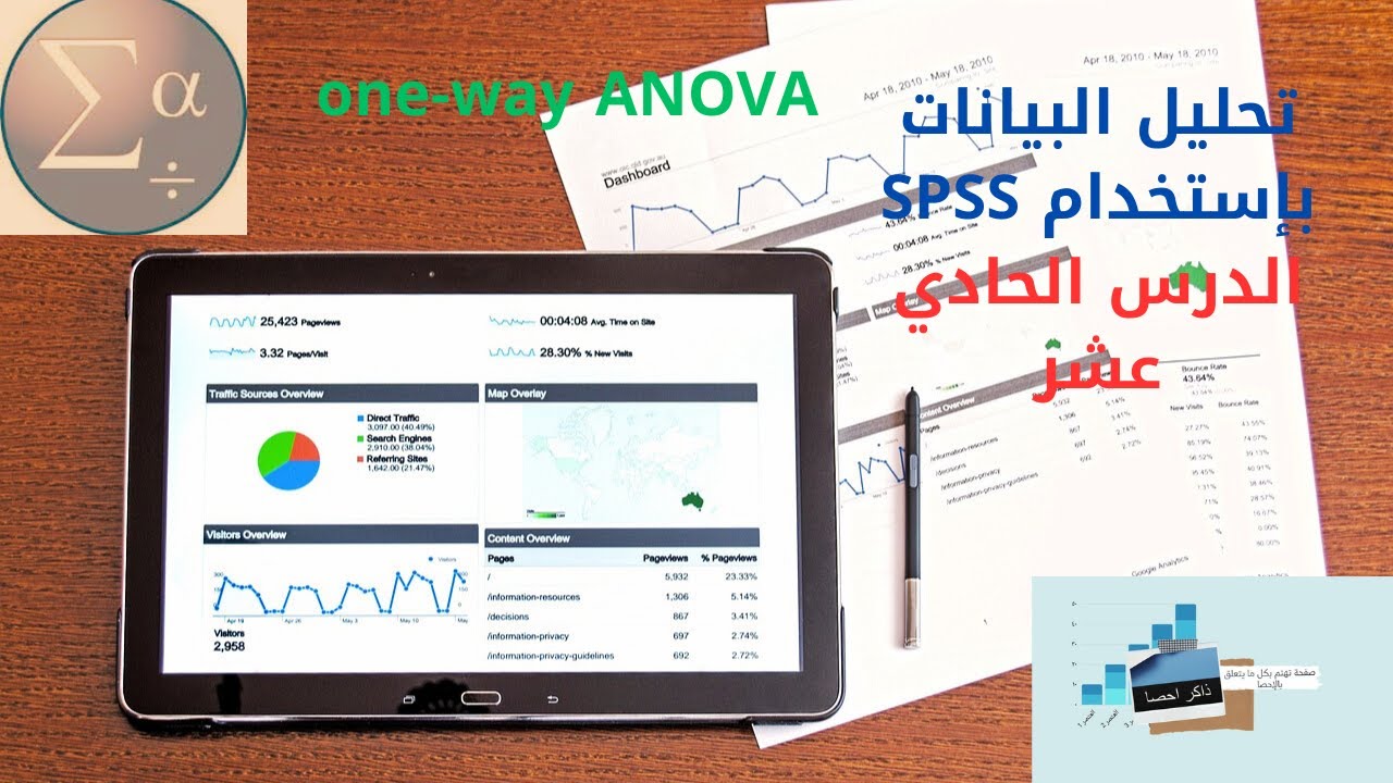 11- تحليل التباين في اتجاه واحد (one-way ANOVA) بإستخدام برنامج SPSS