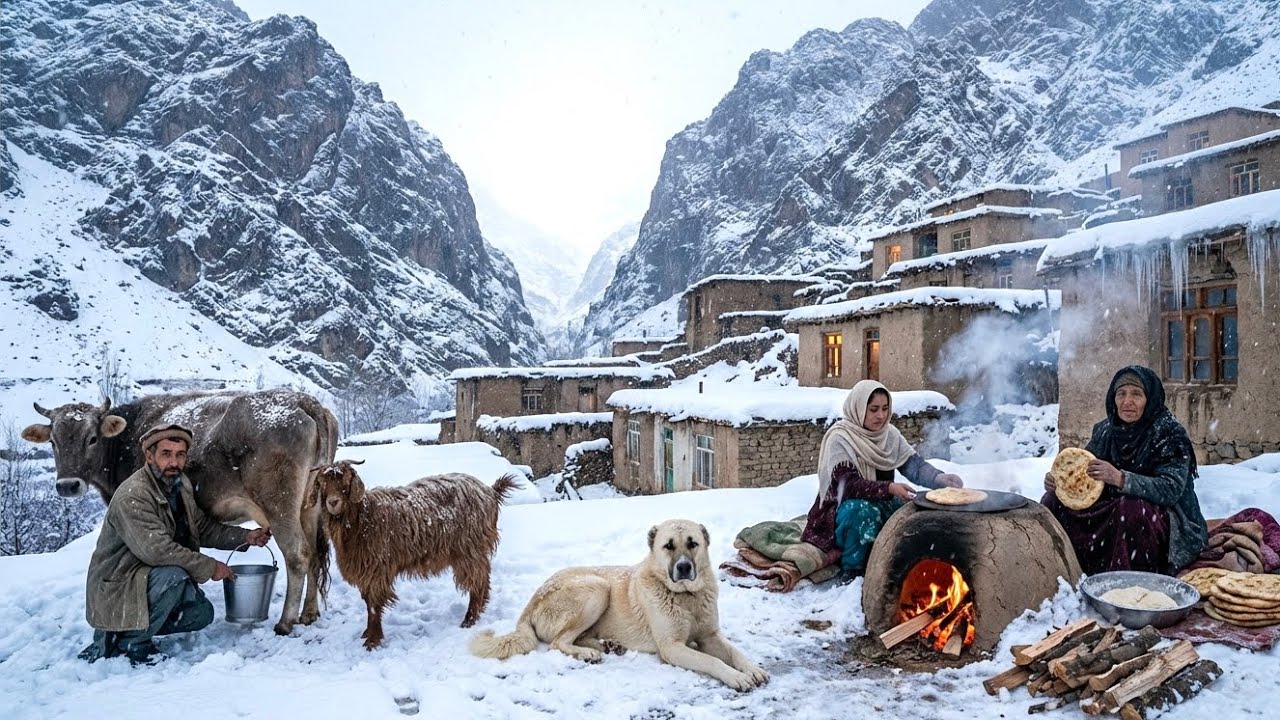 Surviving Extreme Cold in Afghanistan’s Mountain Village | Traditional Breakfast
