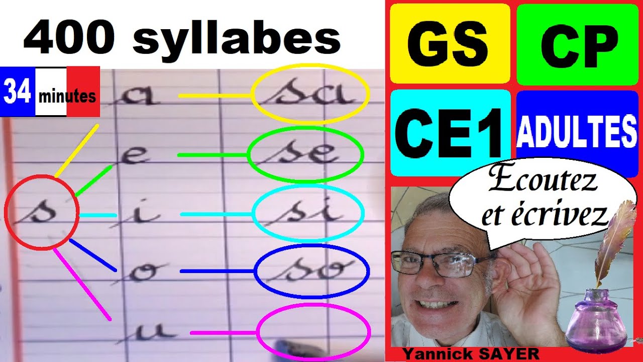 Cahier d’écriture de l’alphabet et 400 syllabes : gs cp ce1ce2 débutant