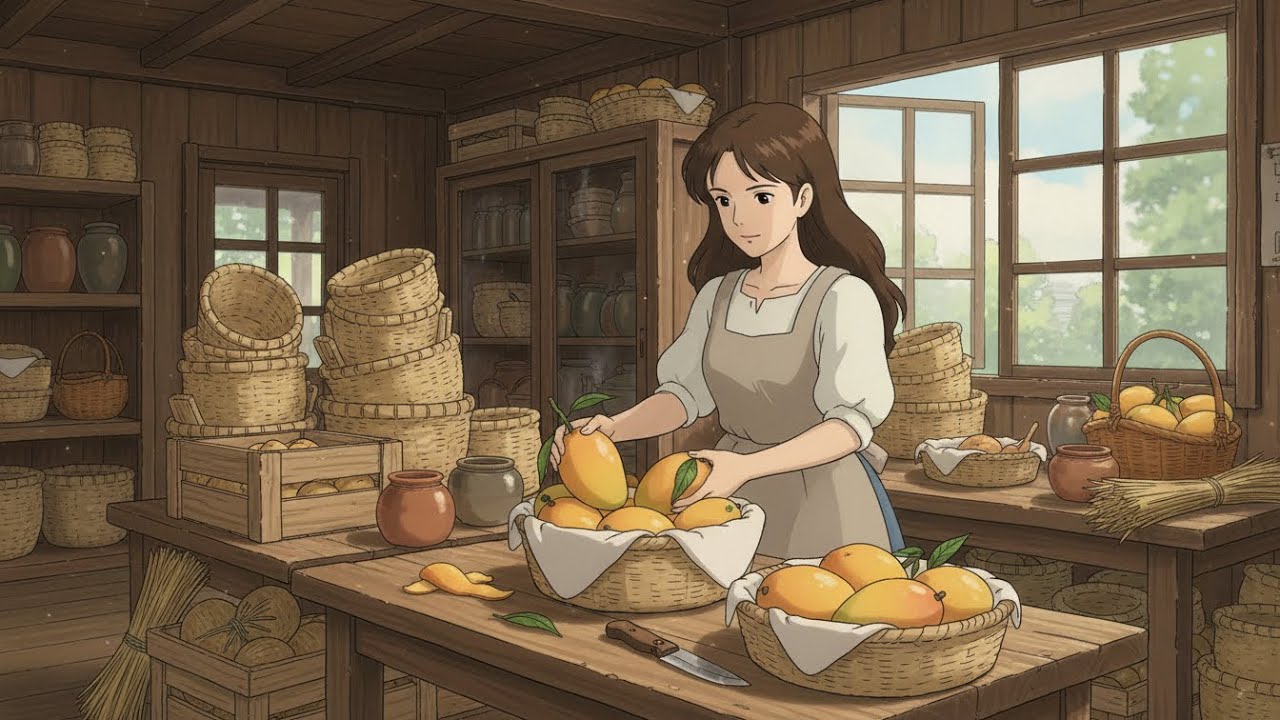 A Cozy Day In My Life- Harvesting, Mangoes Farming || Studio Ghibli Peaceful Moment