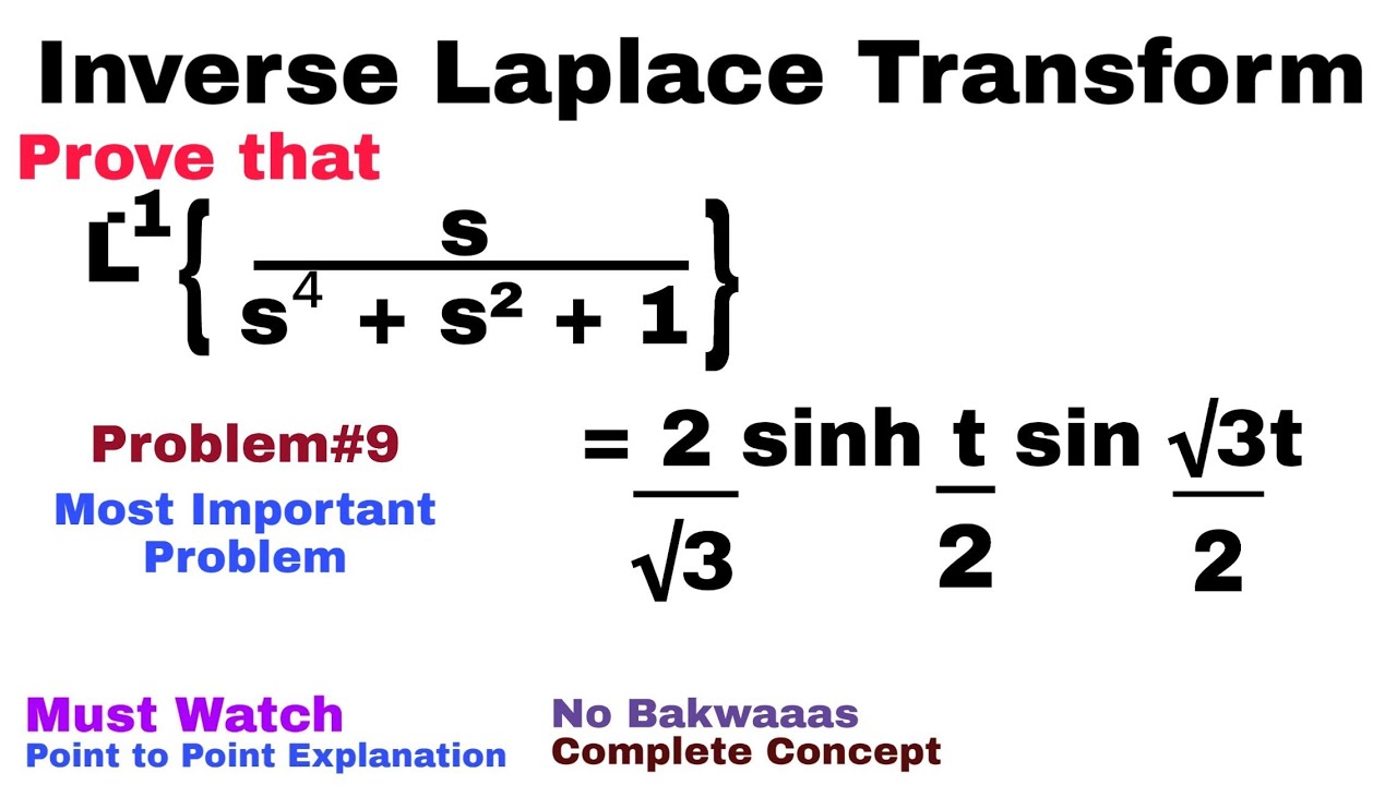27. Inverse Laplace Transform | Complete Concept and Problem#9 | Most Important Problem