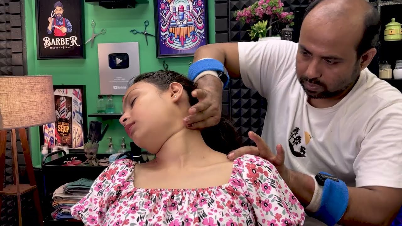 You’ll Feel This 😱 Hot Oil Head Massage & Loud Neck Cracking ASMR 😴| Reiki Master